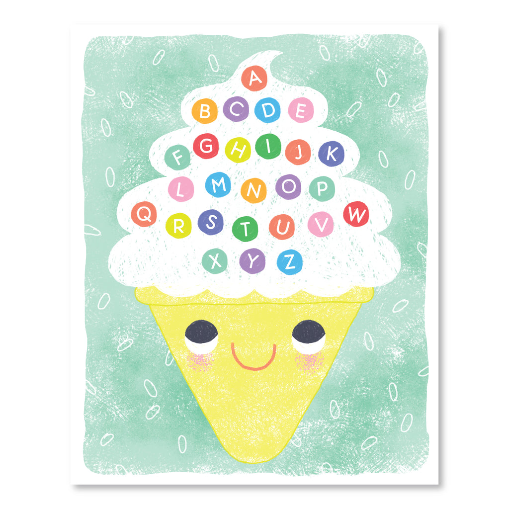 Learn your ABC Ice Cream Cones - Gallery-Wrapped Canvas Wall Art