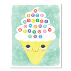 Learn your ABC Ice Cream Cones - Gallery-Wrapped Canvas Wall Art