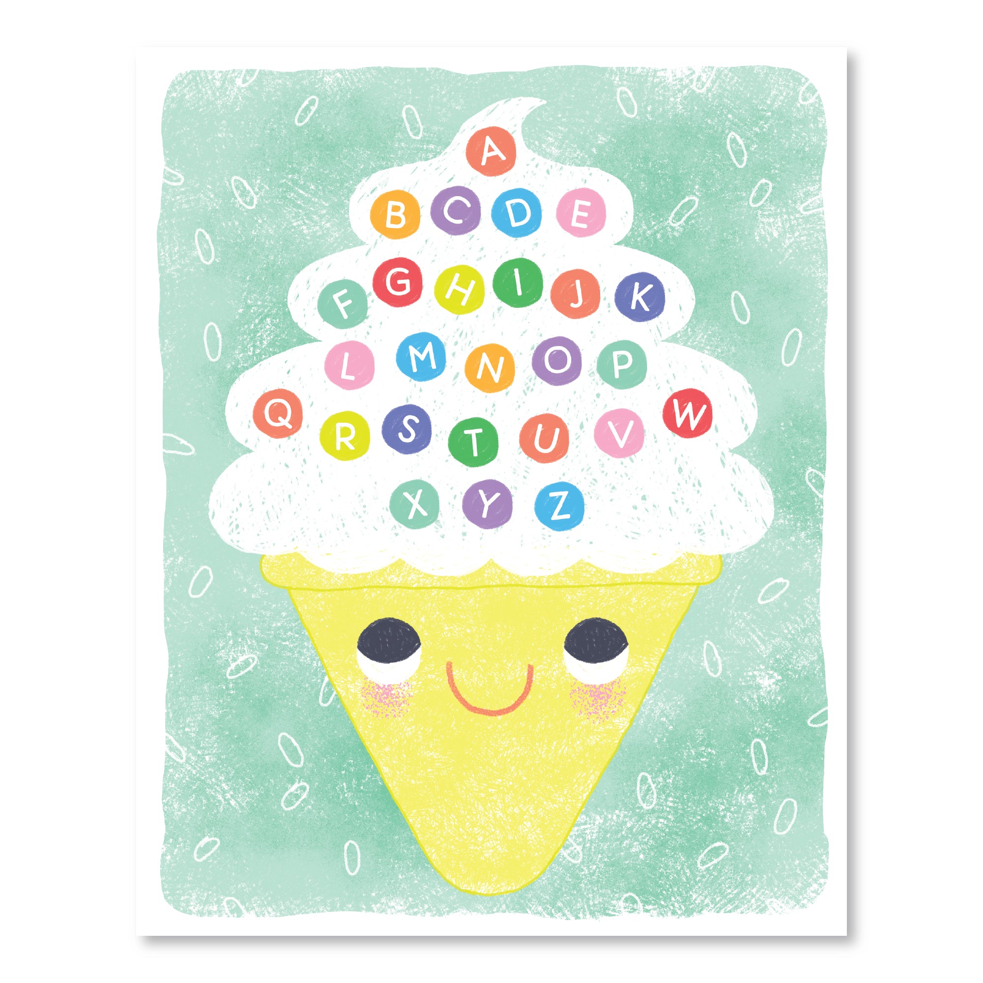 Learn your ABC Ice Cream Cones - Gallery-Wrapped Canvas Wall Art