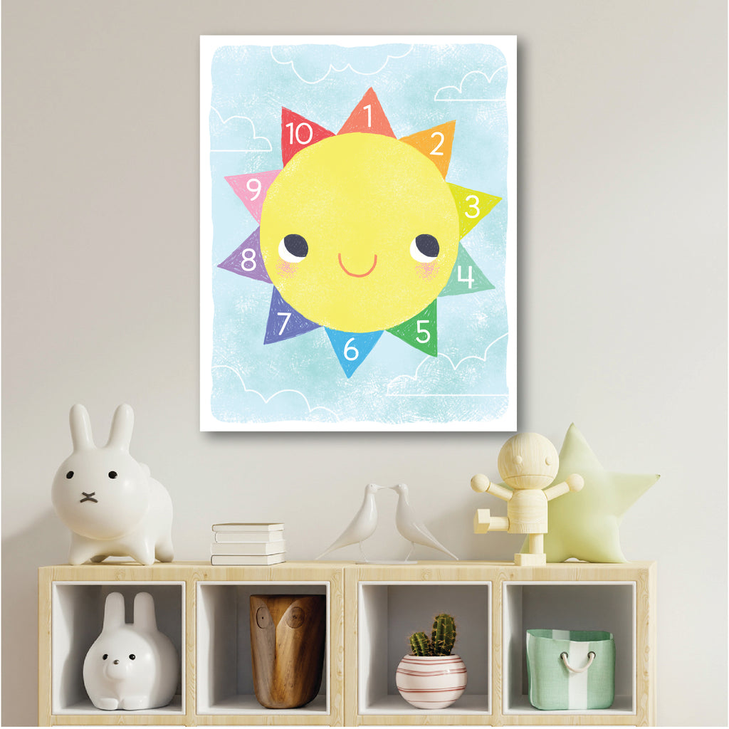 Learn your Number Sunshine - Gallery-Wrapped Canvas Wall Art