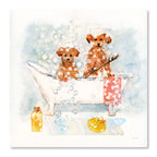 Bathtime Bathtime Puppies I - Gallery-Wrapped Canvas Wall Art