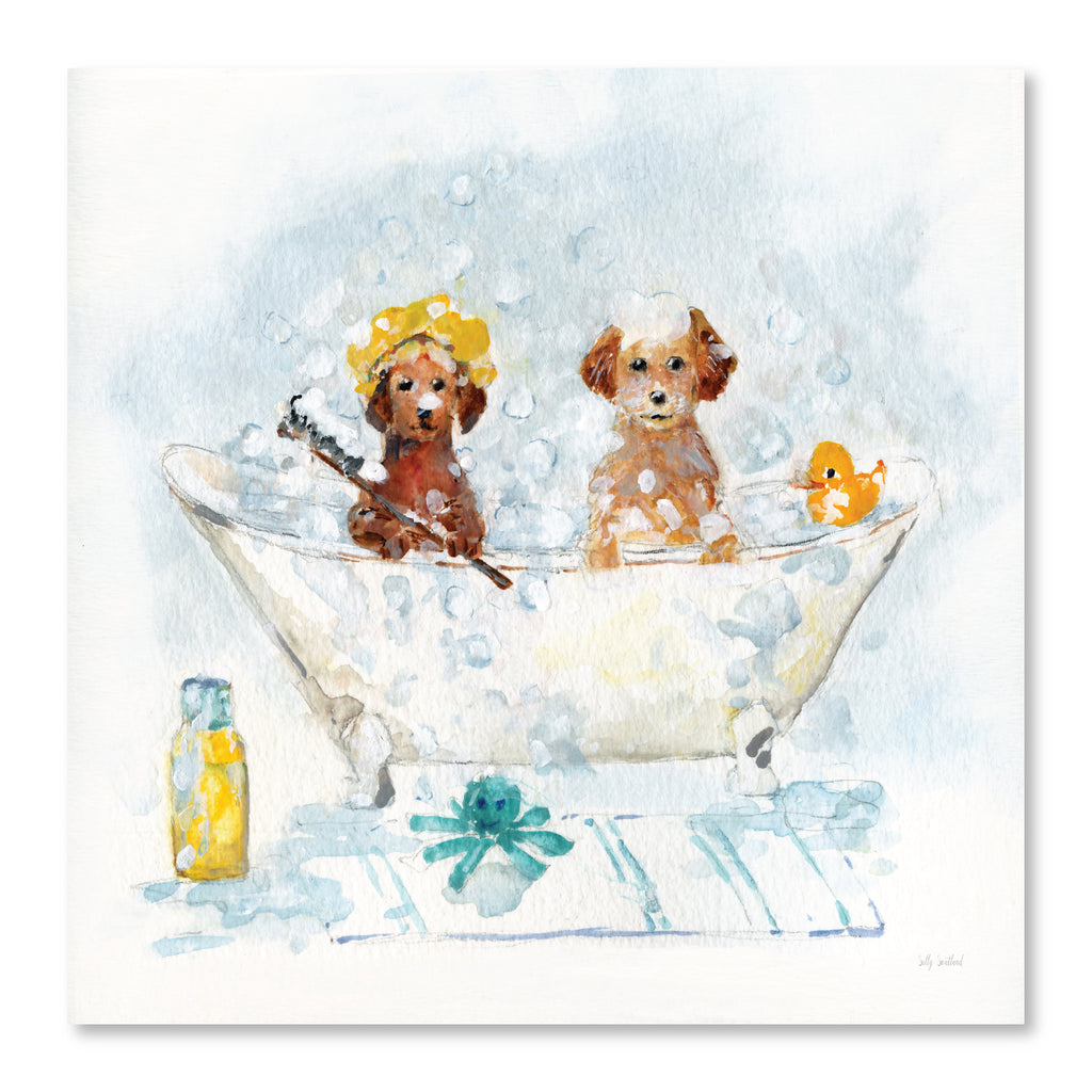 Bathtime Bathtime Puppies II - Gallery-Wrapped Canvas Wall Art