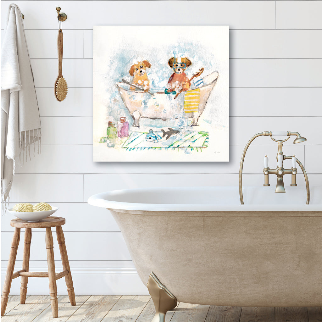 Bathtime Bathtime Puppies III - Gallery-Wrapped Canvas Wall Art