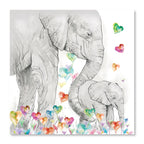 Mom & Baby Elephant - Gallery-Wrapped Canvas Wall Art