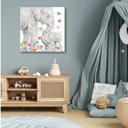 Mom & Baby Elephant - Gallery-Wrapped Canvas Wall Art