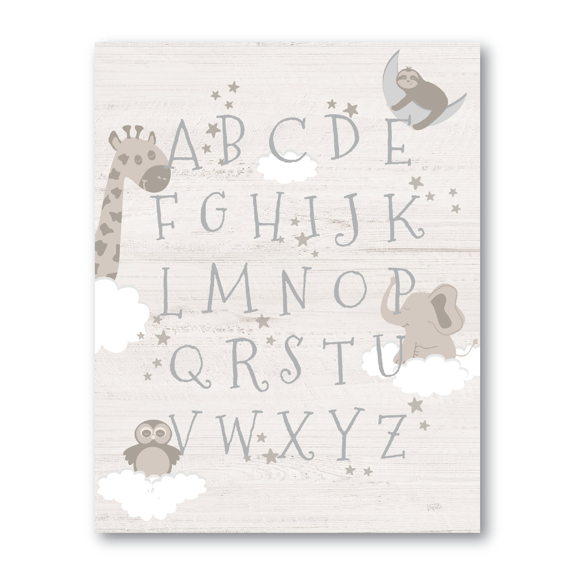 Learn your ABC Jungle - Gallery-Wrapped Canvas Wall Art