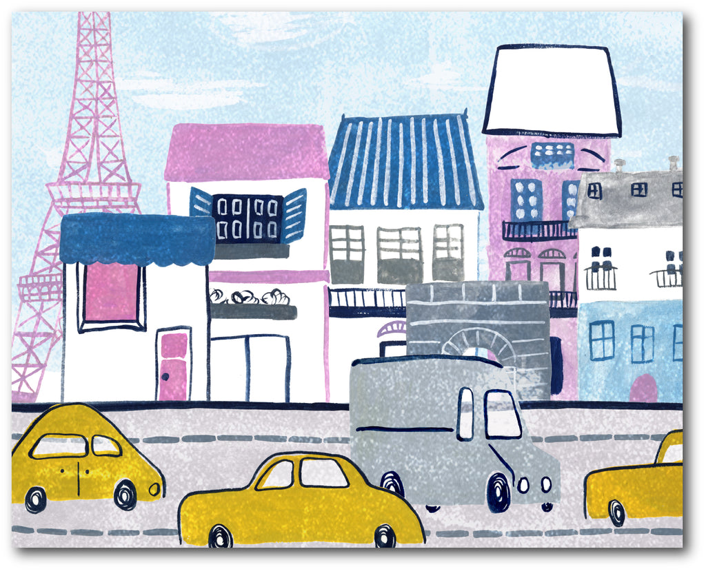 Day in Paris I - Gallery Wrapped Canvas