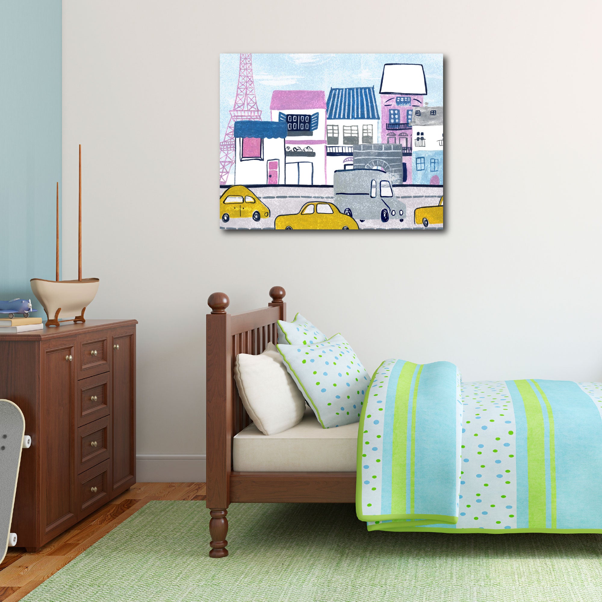 Day in Paris I - Gallery Wrapped Canvas