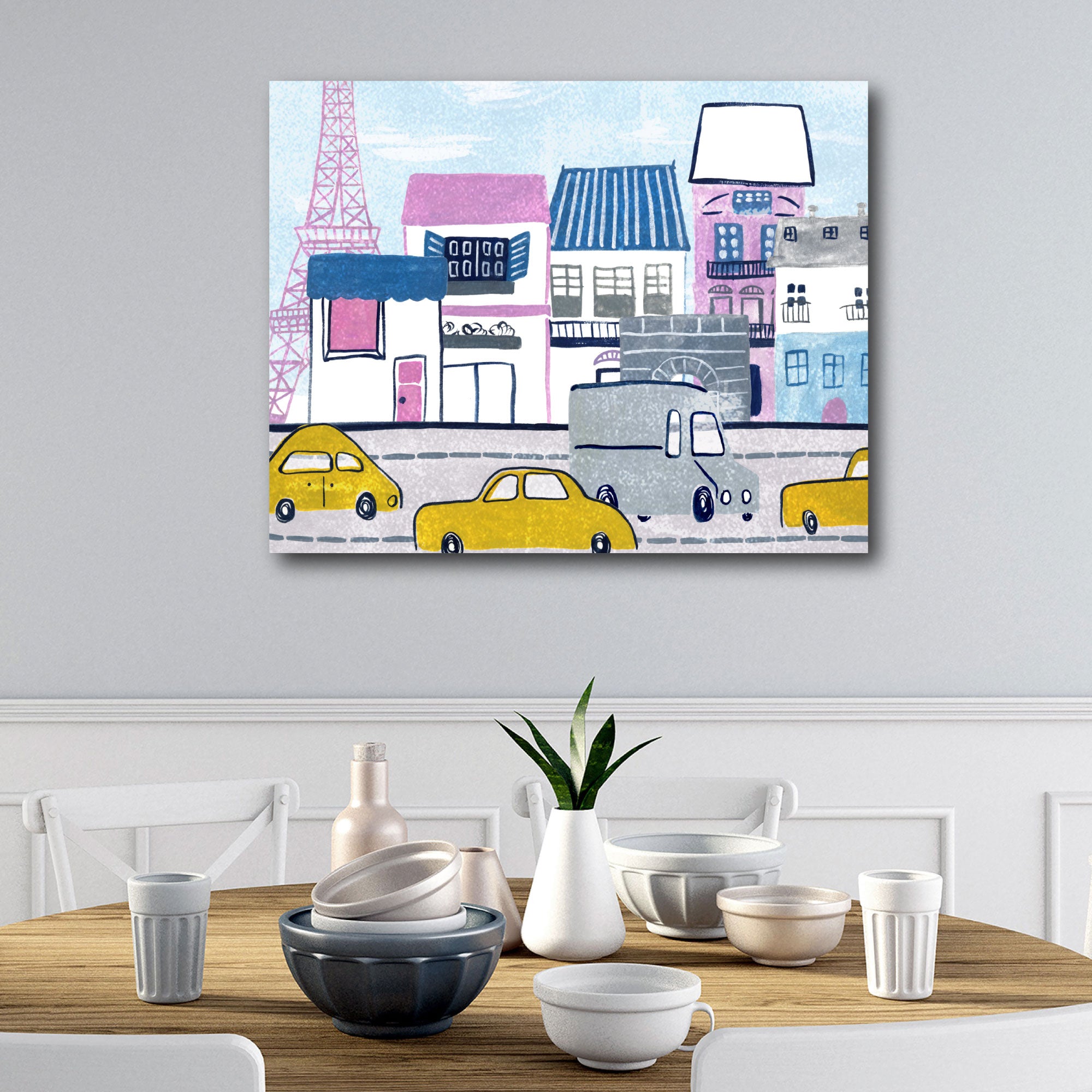 Day in Paris I - Gallery Wrapped Canvas