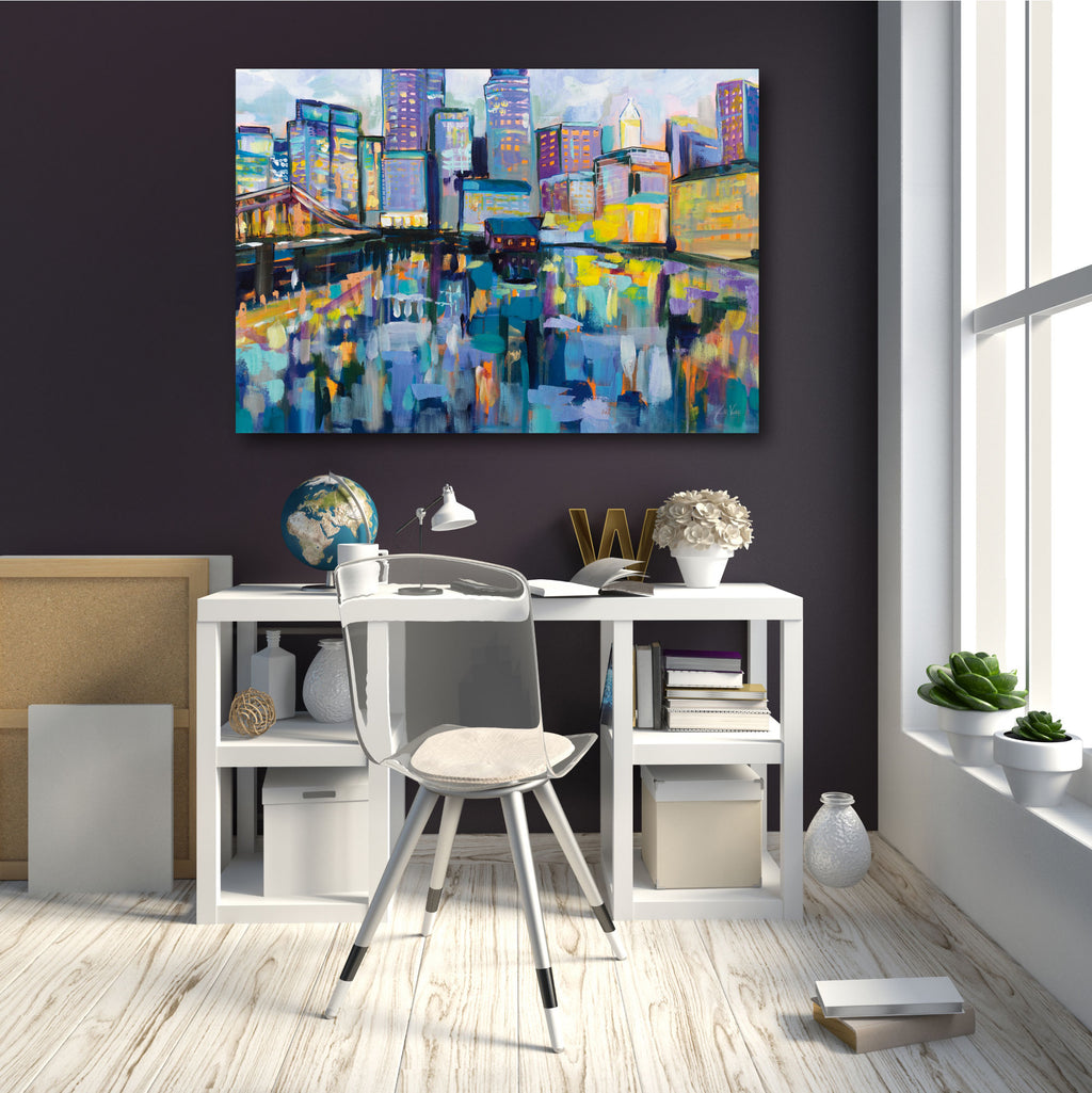 Boston Harbor Gallery-Wrapped Canvas Wall Art