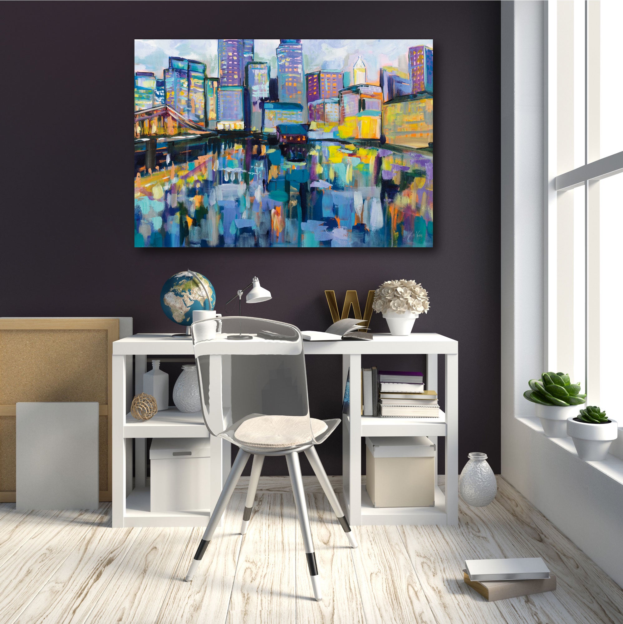 Boston Harbor Gallery-Wrapped Canvas Wall Art