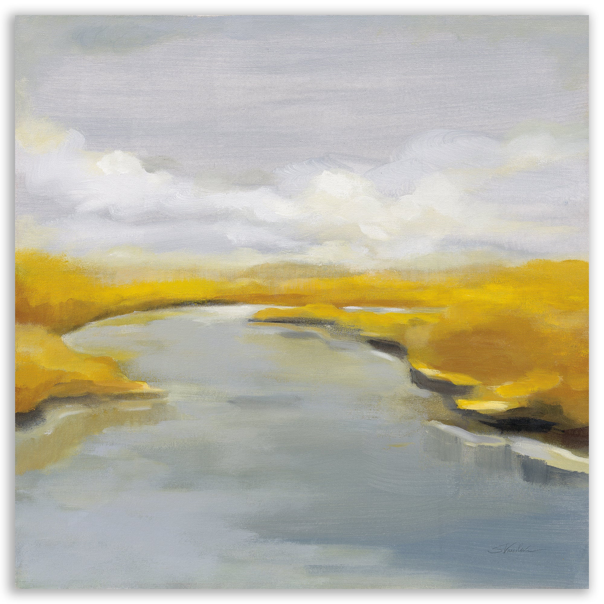 Maine Fall River Gallery-Wrapped Canvas Wall Art