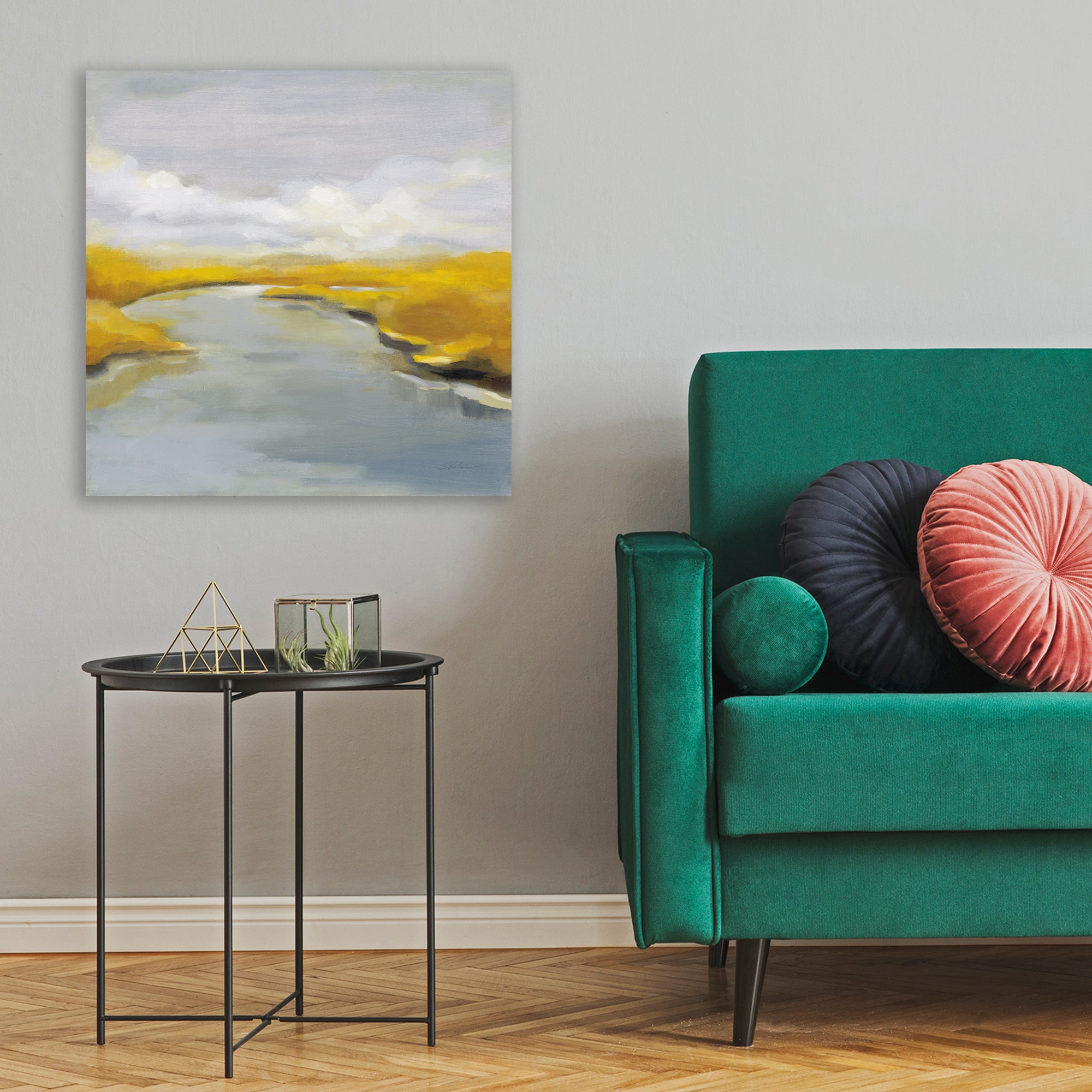 Maine Fall River Gallery-Wrapped Canvas Wall Art
