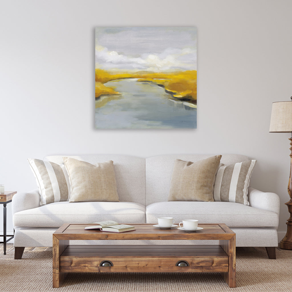 Maine Fall River Gallery-Wrapped Canvas Wall Art