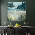 Calm River Valley Gallery-Wrapped Canvas Wall Art