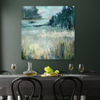Calm River Valley Gallery-Wrapped Canvas Wall Art