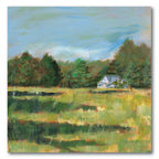 Farmhouse Across the Meadow Gallery-Wrapped Canvas Wall Art