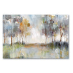 Gold & Blue Trees Gallery-Wrapped Canvas Wall Art