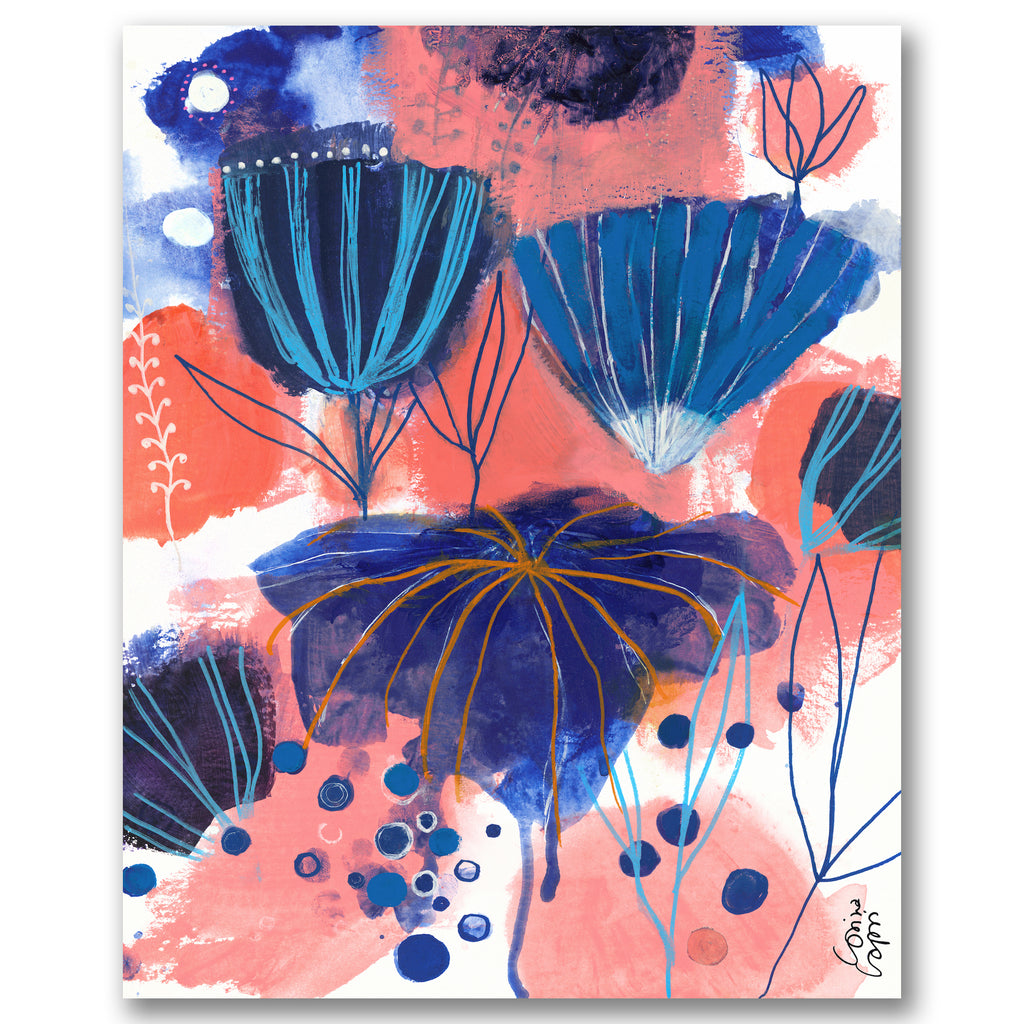 Blumen Blues - Gallery Wrapped Canvas