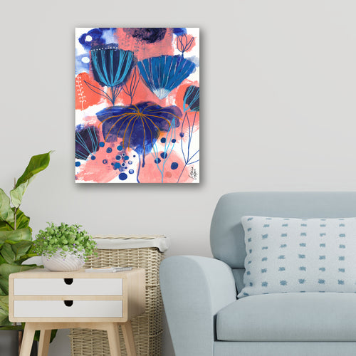 Blumen Blues - Gallery Wrapped Canvas