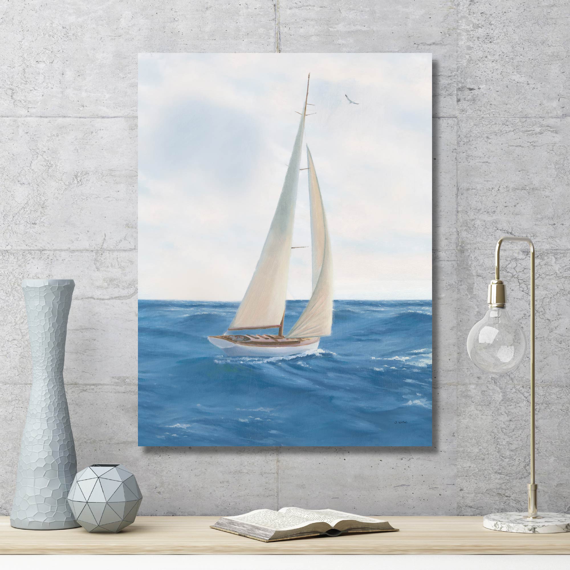 A Day at Sea I - Gallery-Wrapped Canvas Wall Art