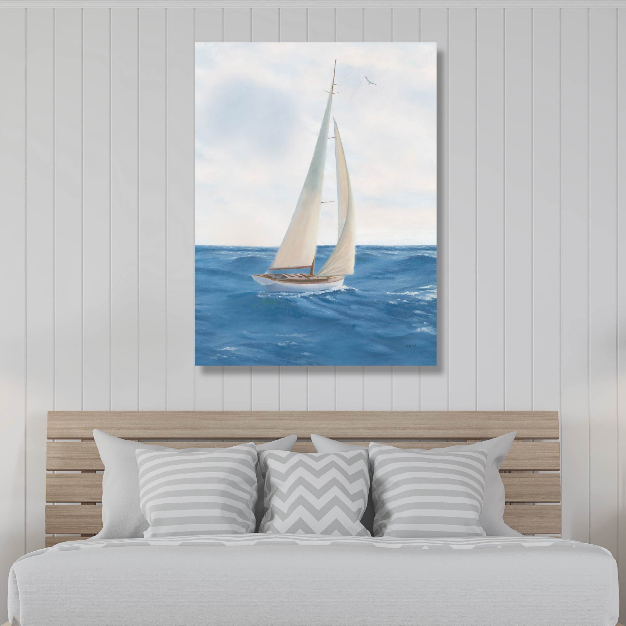 A Day at Sea I - Gallery-Wrapped Canvas Wall Art