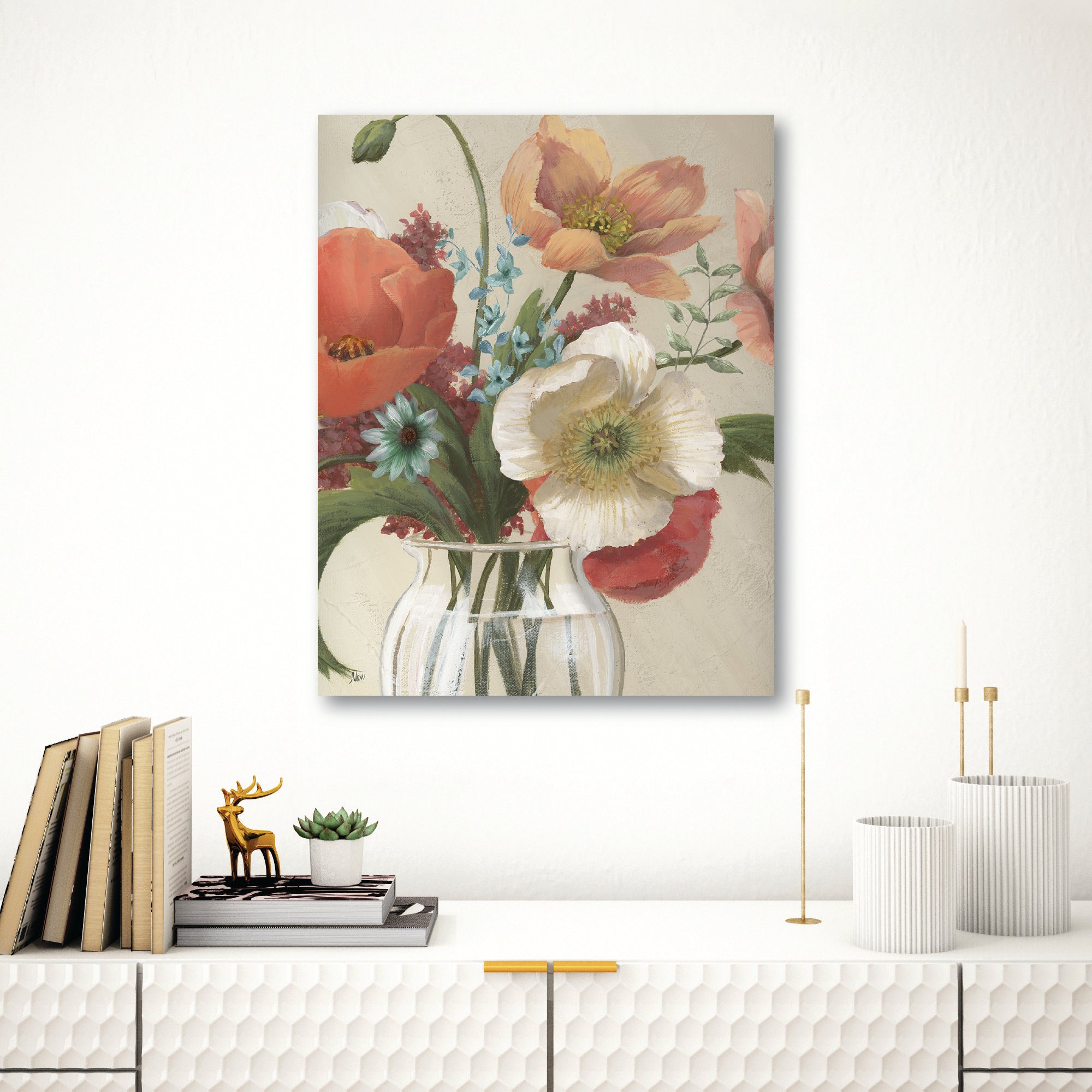 Magnificent Floral I Gallery-Wrapped Canvas Wall Art