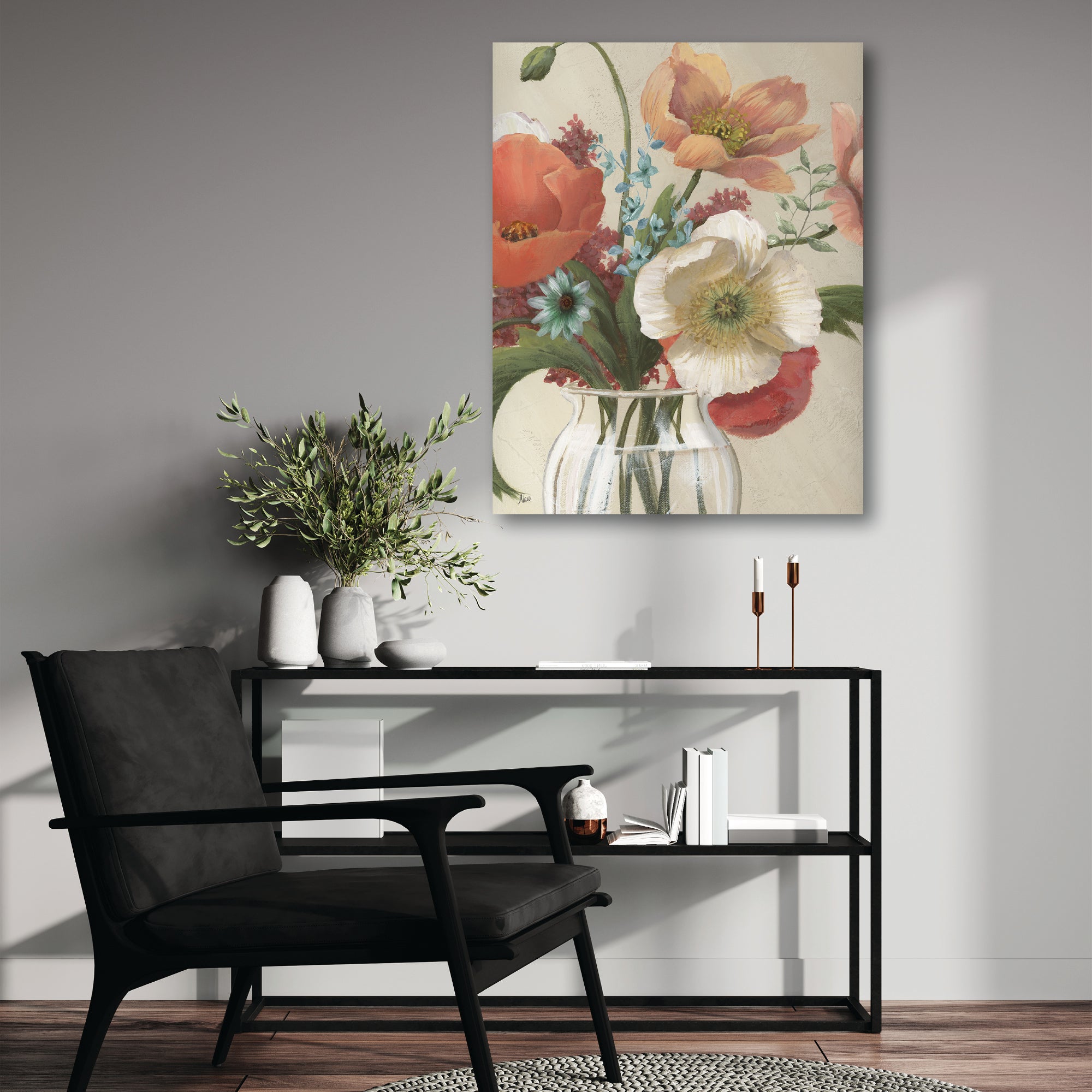 Magnificent Floral I Gallery-Wrapped Canvas Wall Art