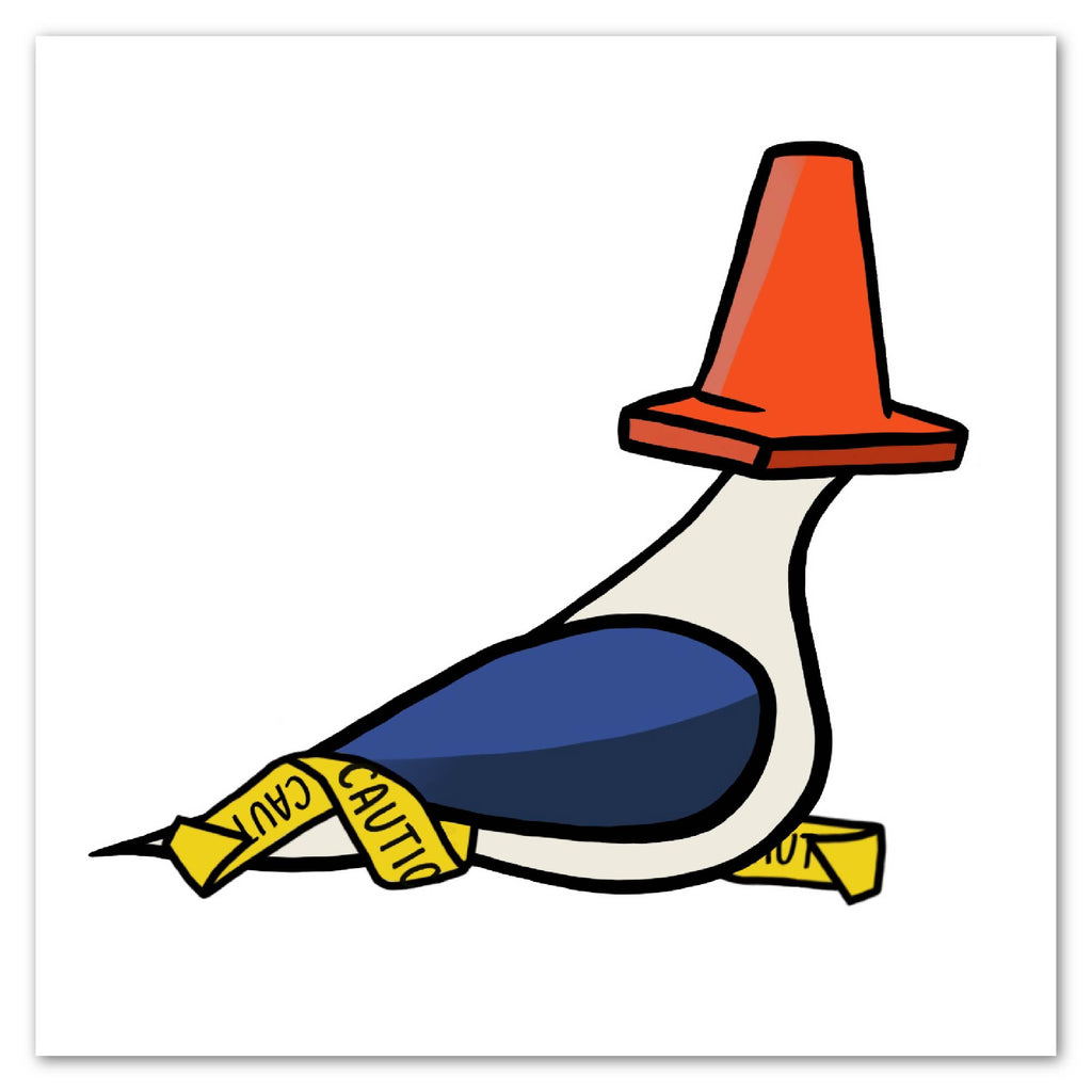 Traffic Cone Pigeon - Gallery Wrapped Canvas - Tine Bird Collection