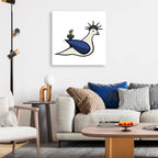 Lady Liberty Pigeon - Gallery Wrapped Canvas