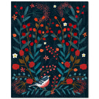 Berries and Branches Bluebirds - Gallery Wrapped Canvas - Michelle Ingari Collection