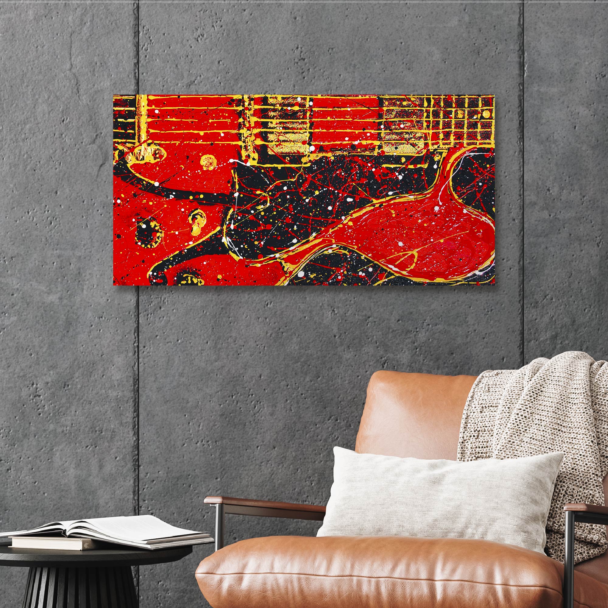 Studio Series - Red Guitar - Gallery Wrapped Canvas - Robert Holton Collection