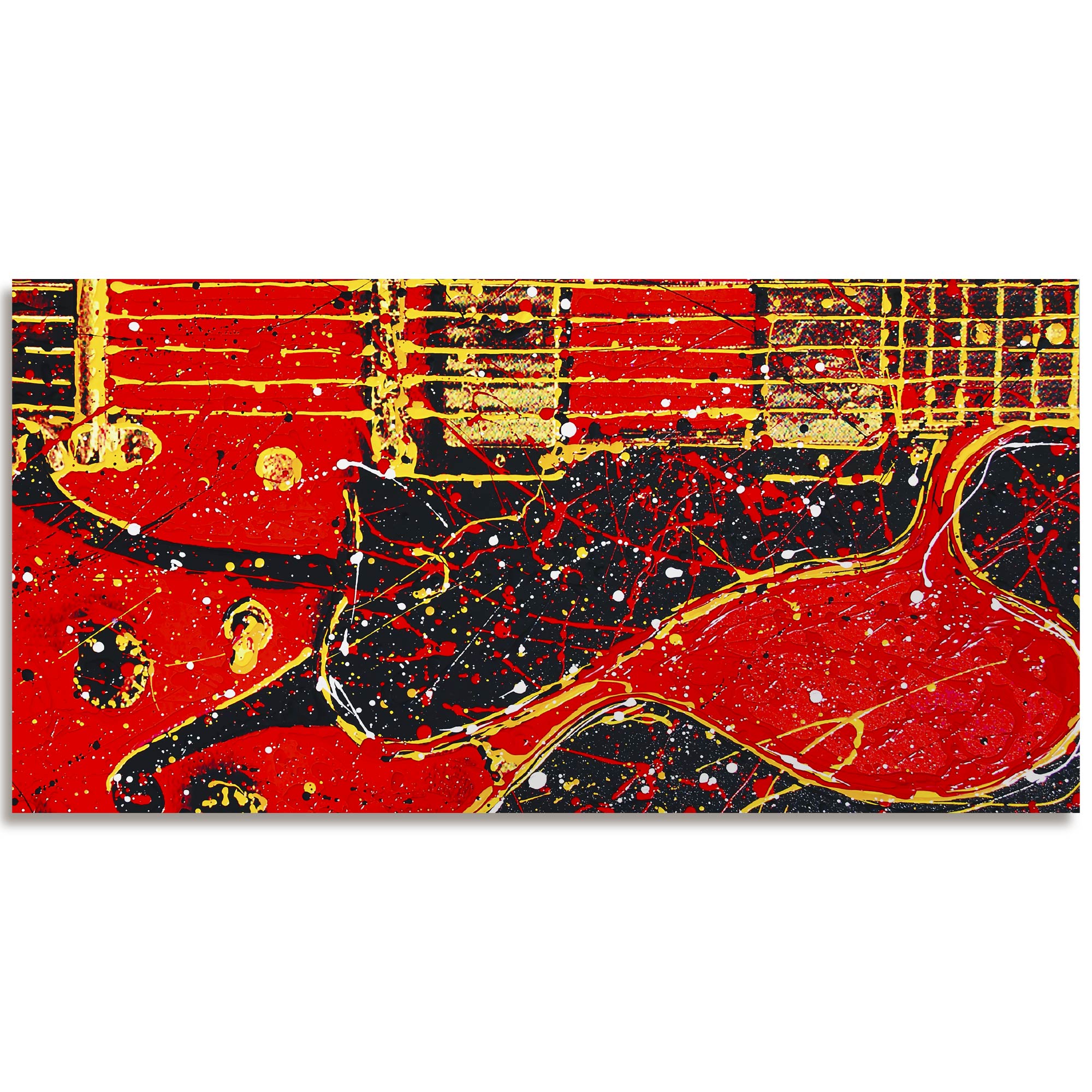 Studio Series - Red Guitar - Gallery Wrapped Canvas - Robert Holton Collection