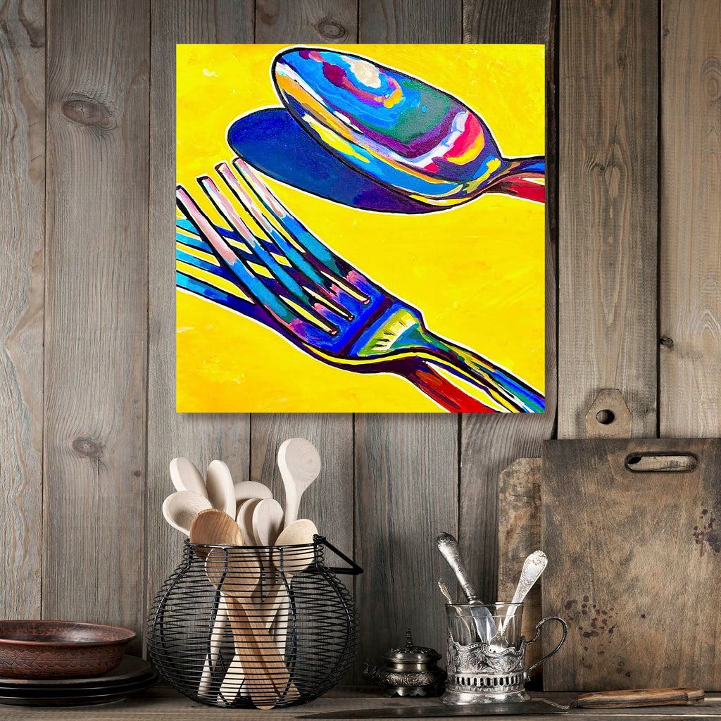 Fork & Spoon - Gallery Wrapped Canvas - Robert Holton Collection