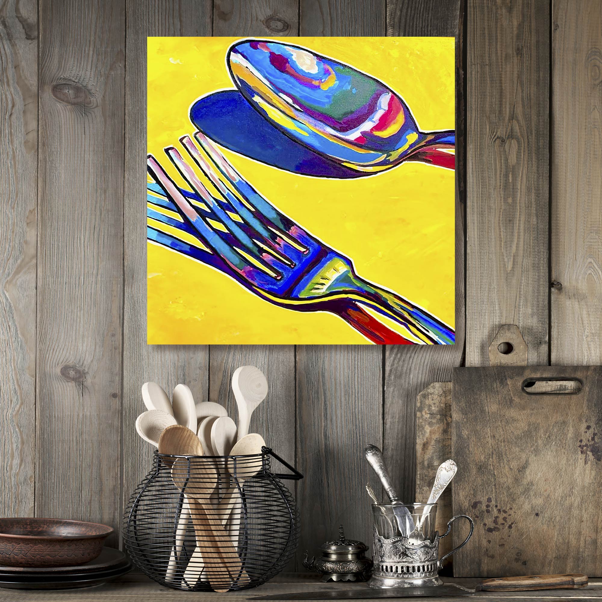 Fork & Spoon - Gallery Wrapped Canvas - Robert Holton Collection