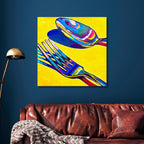 Fork & Spoon - Gallery Wrapped Canvas - Robert Holton Collection