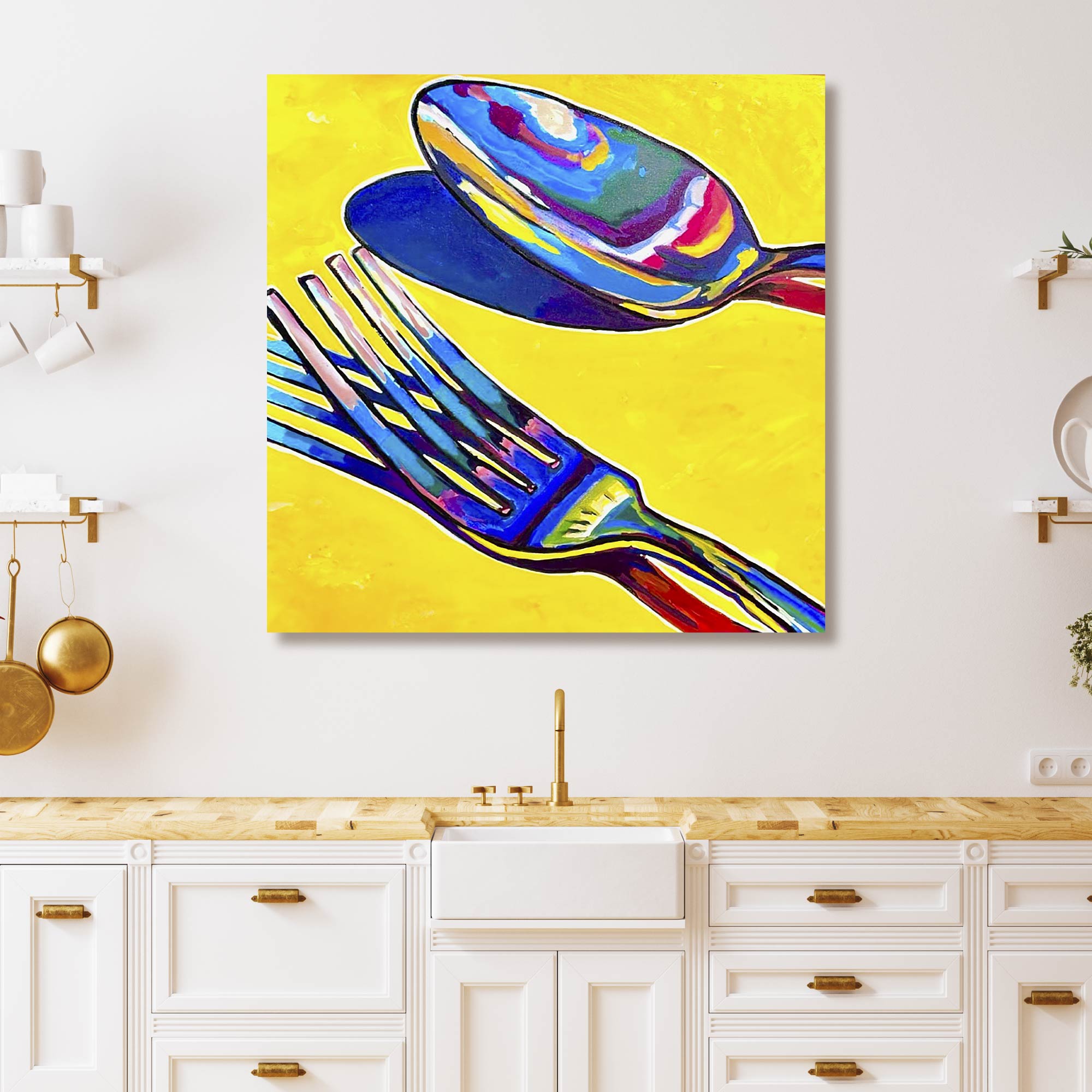 Fork & Spoon - Gallery Wrapped Canvas - Robert Holton Collection