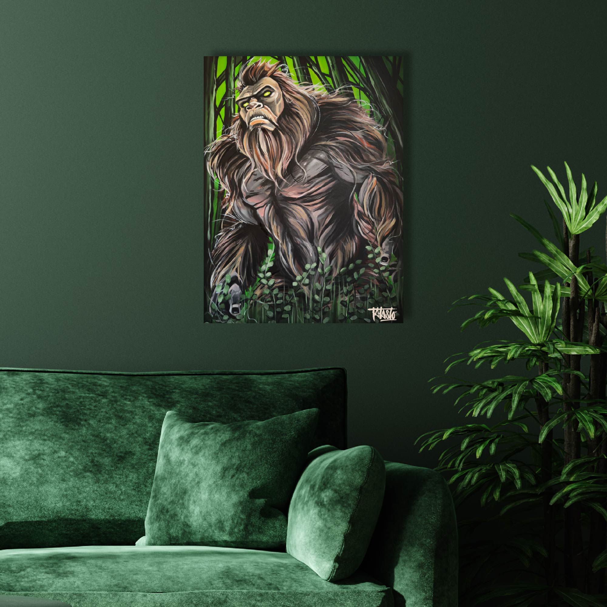 Studio Series - Green Bigfoot - Gallery-Wrapped Canvas Wall Art