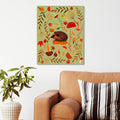 Mushroom Hunting Hedgehog - Gallery Wrapped Canvas - Michelle Ingari Collection