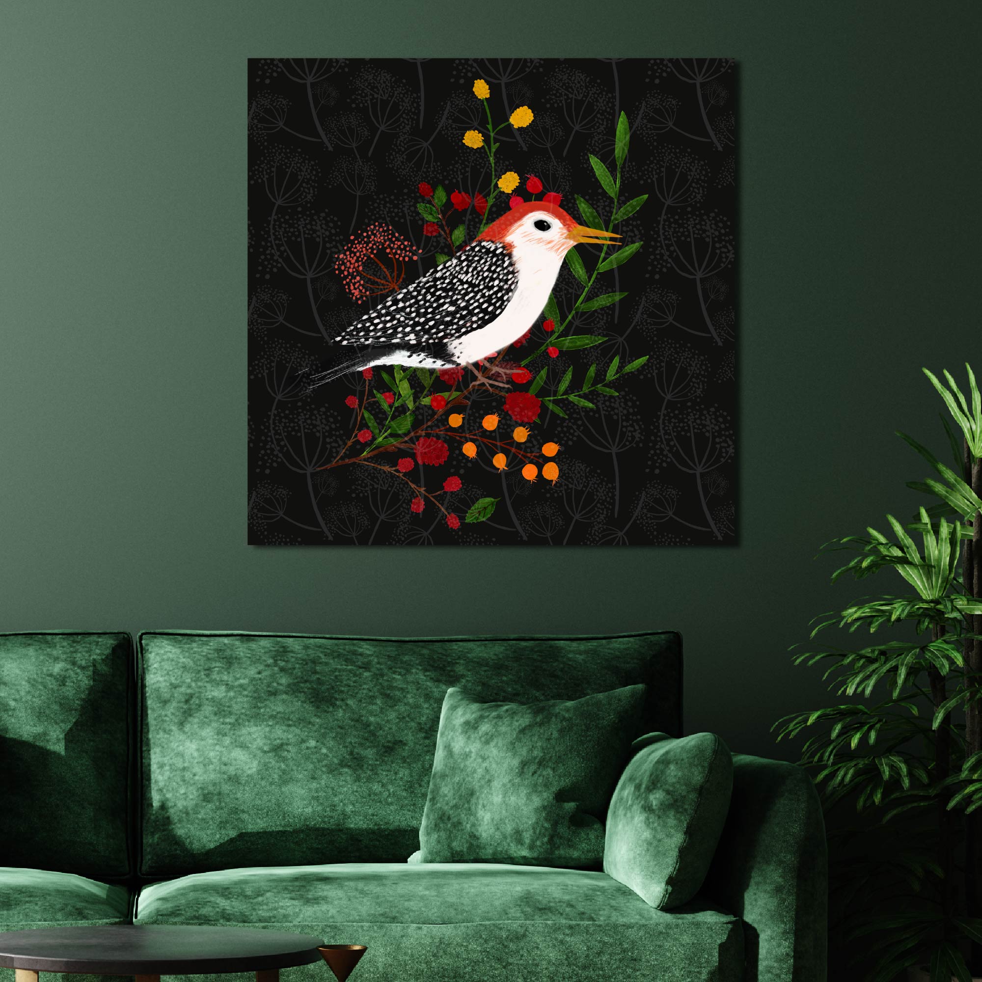 Woodpecker - Gallery Wrapped Canvas - Michelle Ingari Collection
