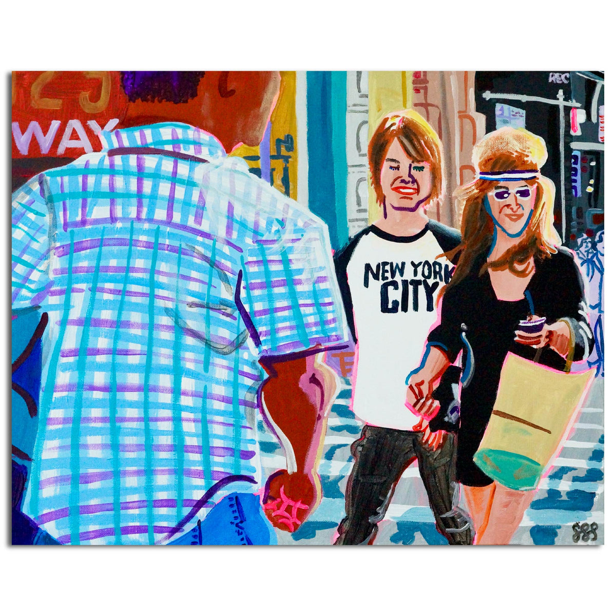 Headband on Broadway - Gallery Wrapped Canvas - Steve Spencer Collection