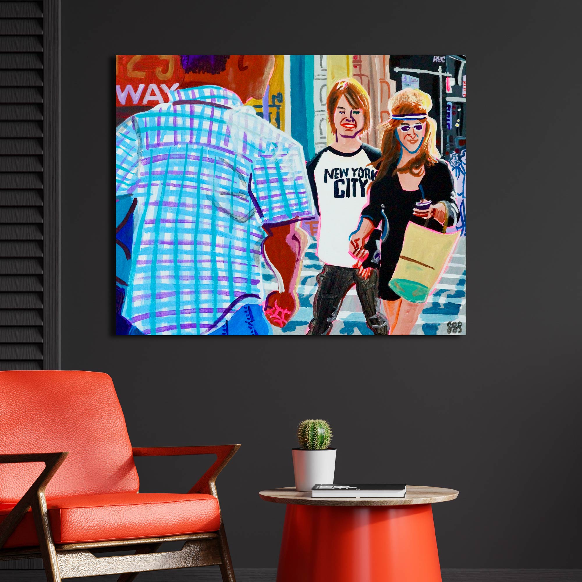 Headband on Broadway - Gallery Wrapped Canvas - Steve Spencer Collection