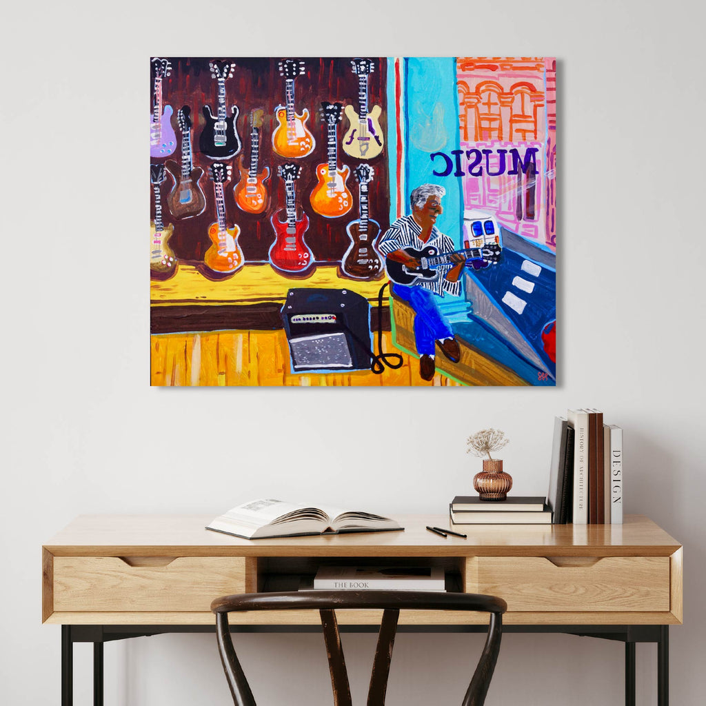 Music Store - Gallery Wrapped Canvas - Steve Spencer Collection
