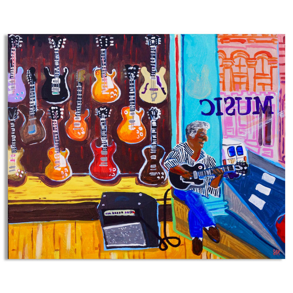 Music Store - Gallery Wrapped Canvas - Steve Spencer Collection