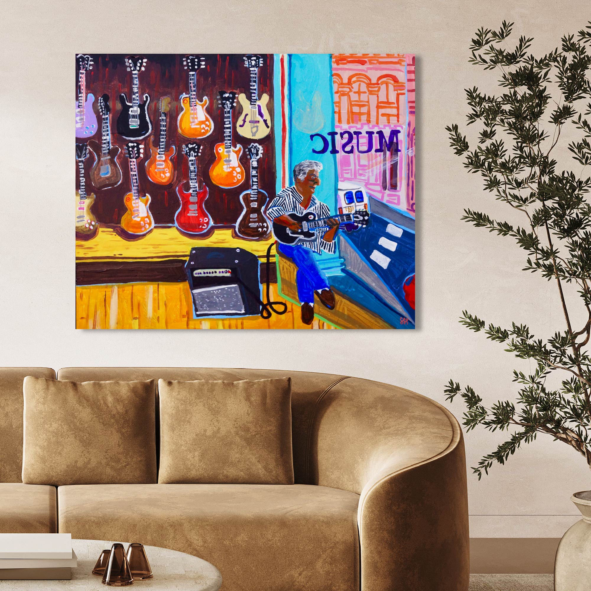 Music Store - Gallery Wrapped Canvas - Steve Spencer Collection