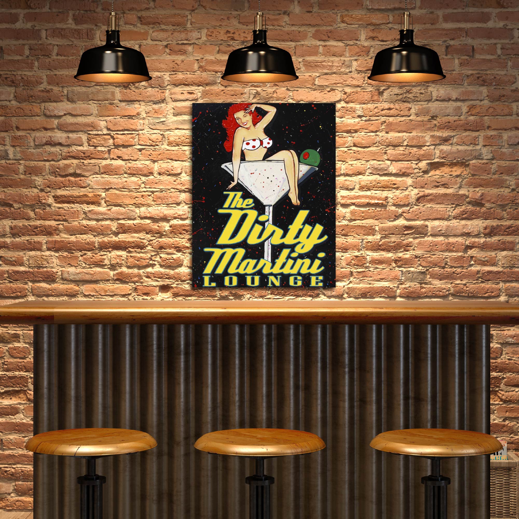 Studio Series - Dirty Martini Lounge I - Gallery-Wrapped Canvas Wall Art