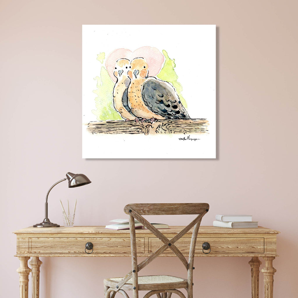 Lovebirds - Gallery Wrapped Canvas - Stephen Macquignon Collection
