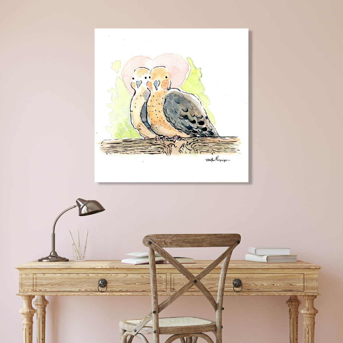 Lovebirds - Gallery Wrapped Canvas - Stephen Macquignon Collection