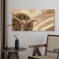 Travel by Air II Sepia Gallery-Wrapped Canvas Wall Art