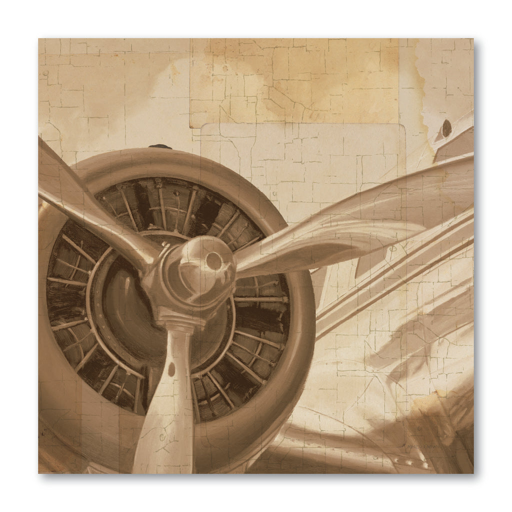 Travel by Air III Sepia Gallery-Wrapped Canvas Wall Art